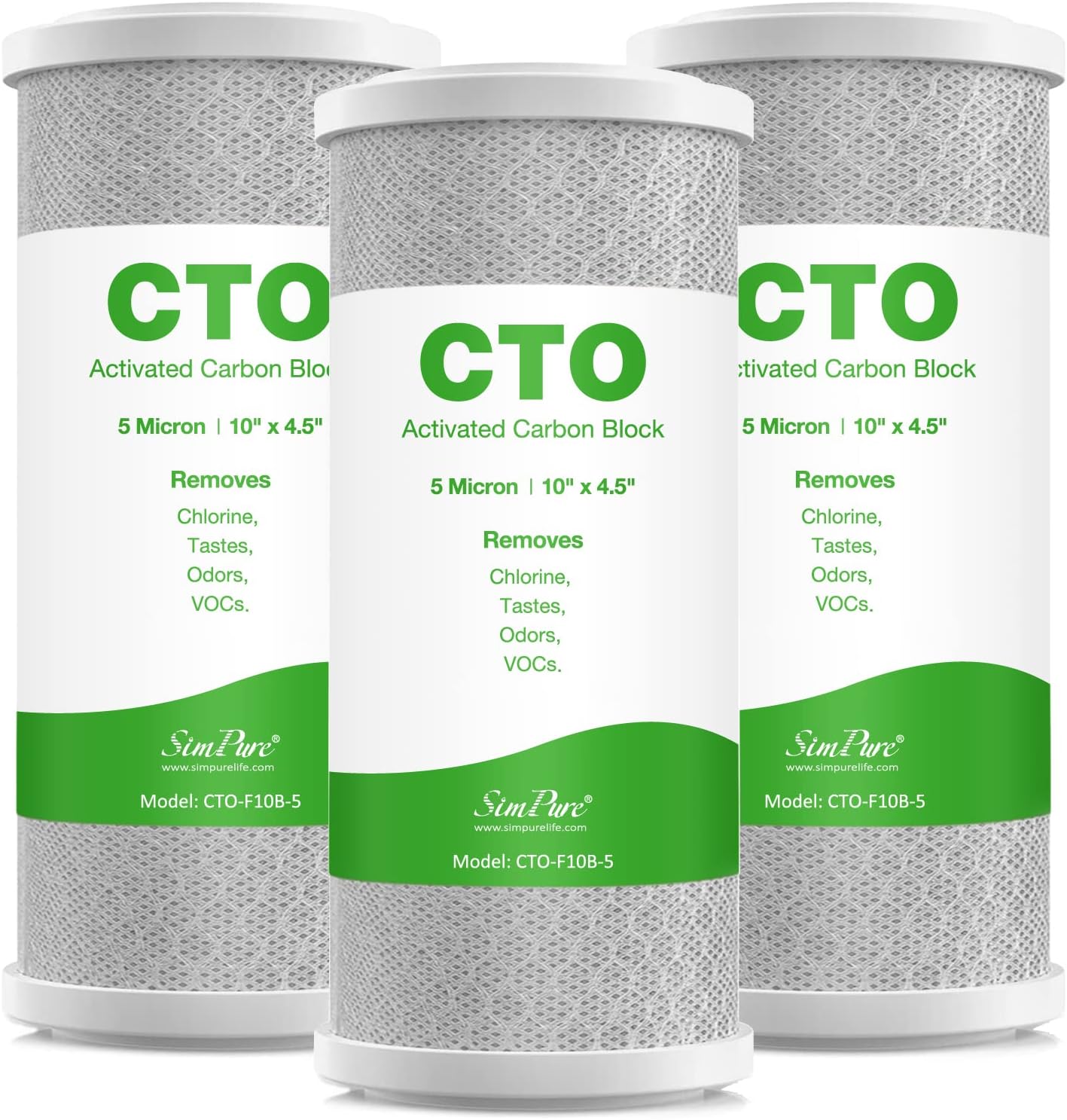 SimPure 4.5" x 10" Carbon Whole House Water Filter...