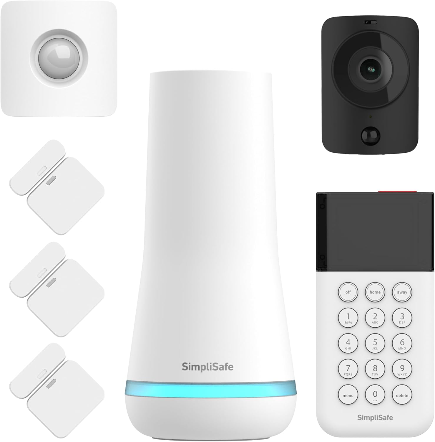 SimpliSafe Home Security System | 7 Piece Home Security Camera & Alarm System wi...
