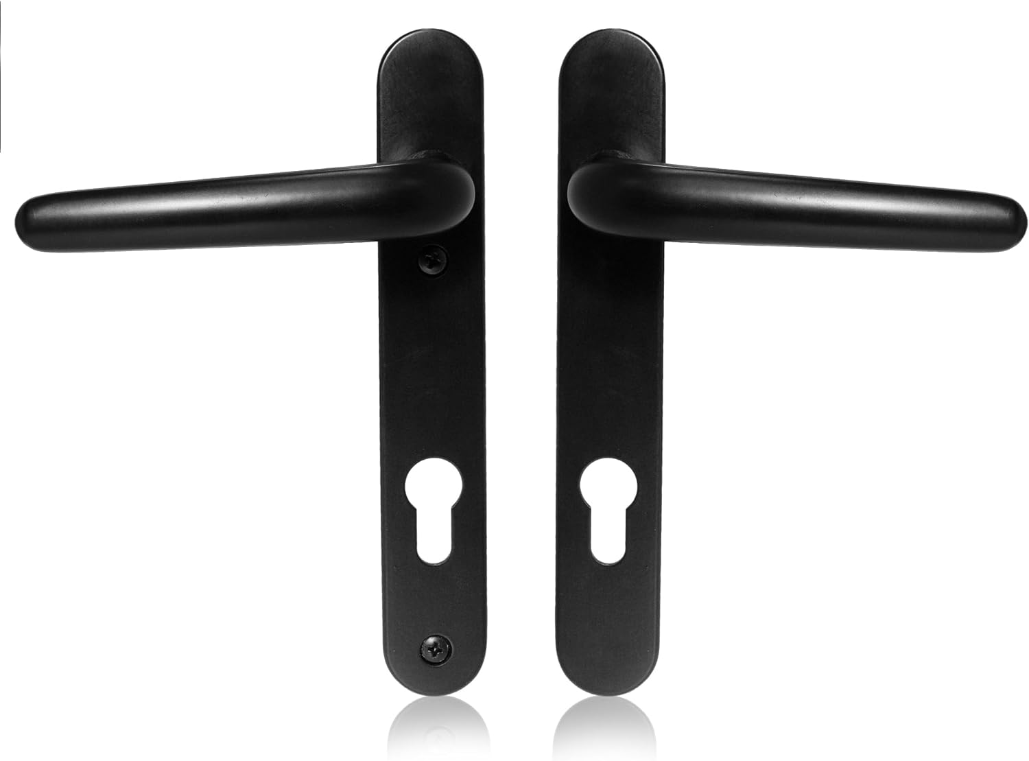 XFORT Uros Matt Black Door Handle, High-Quality Door Handle with PZ 92mm Screw H...