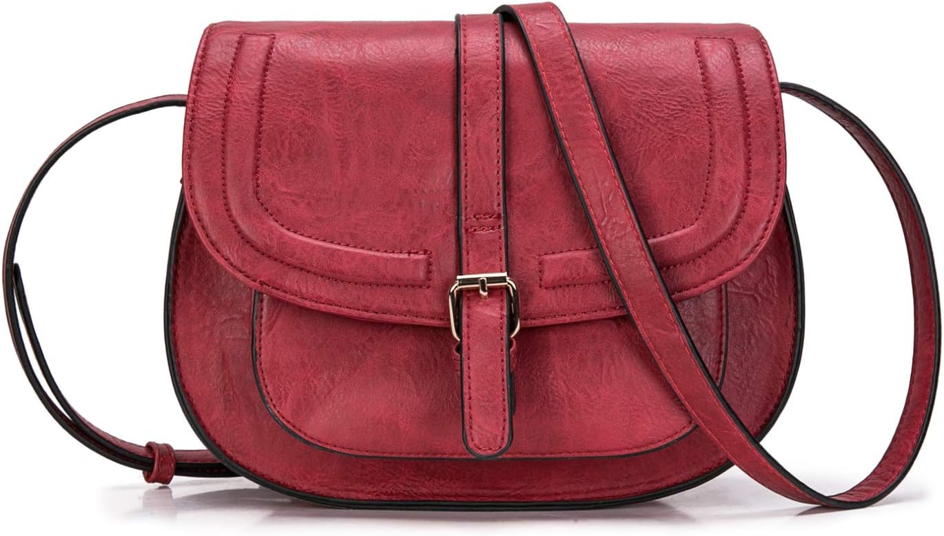 AFKOMST Crossbody Bag for Women Small Satchel and Shoulder Bag Vintage Saddle Ha...