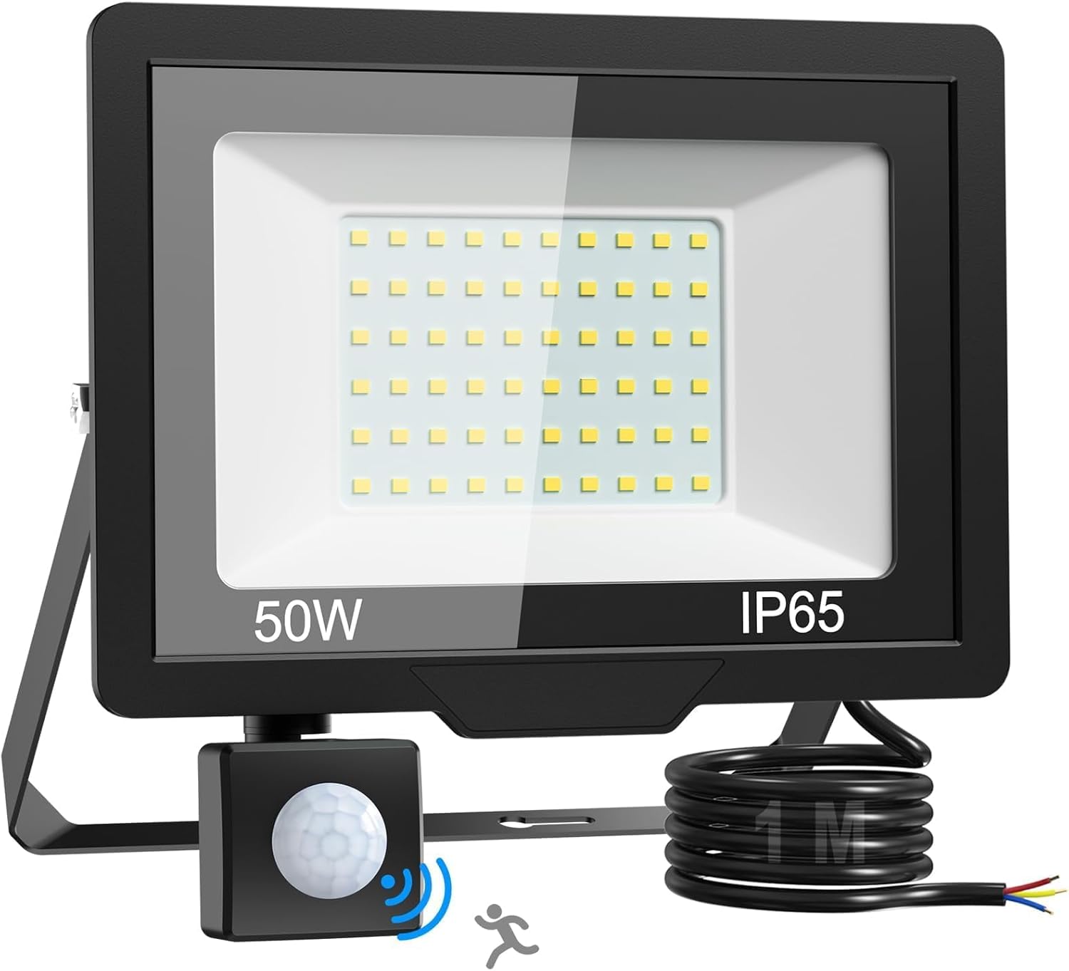 vighep Outdoor Security Lights Motion Sensor - 50W 5000Lumens Led Flood Lights M...