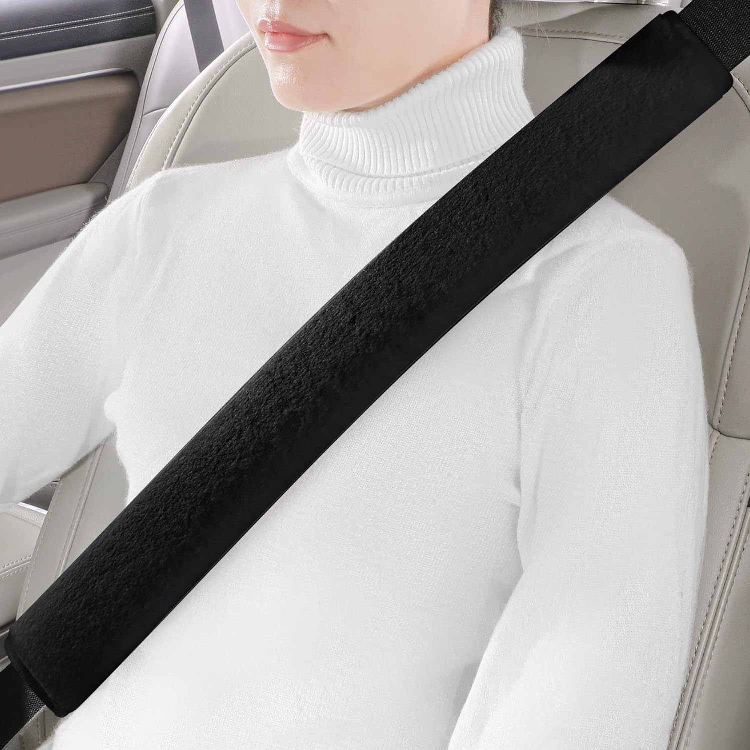 Extra Long Seatbelt Cover, Special Furry and Super Soft Seatbelt Cover for Adult...