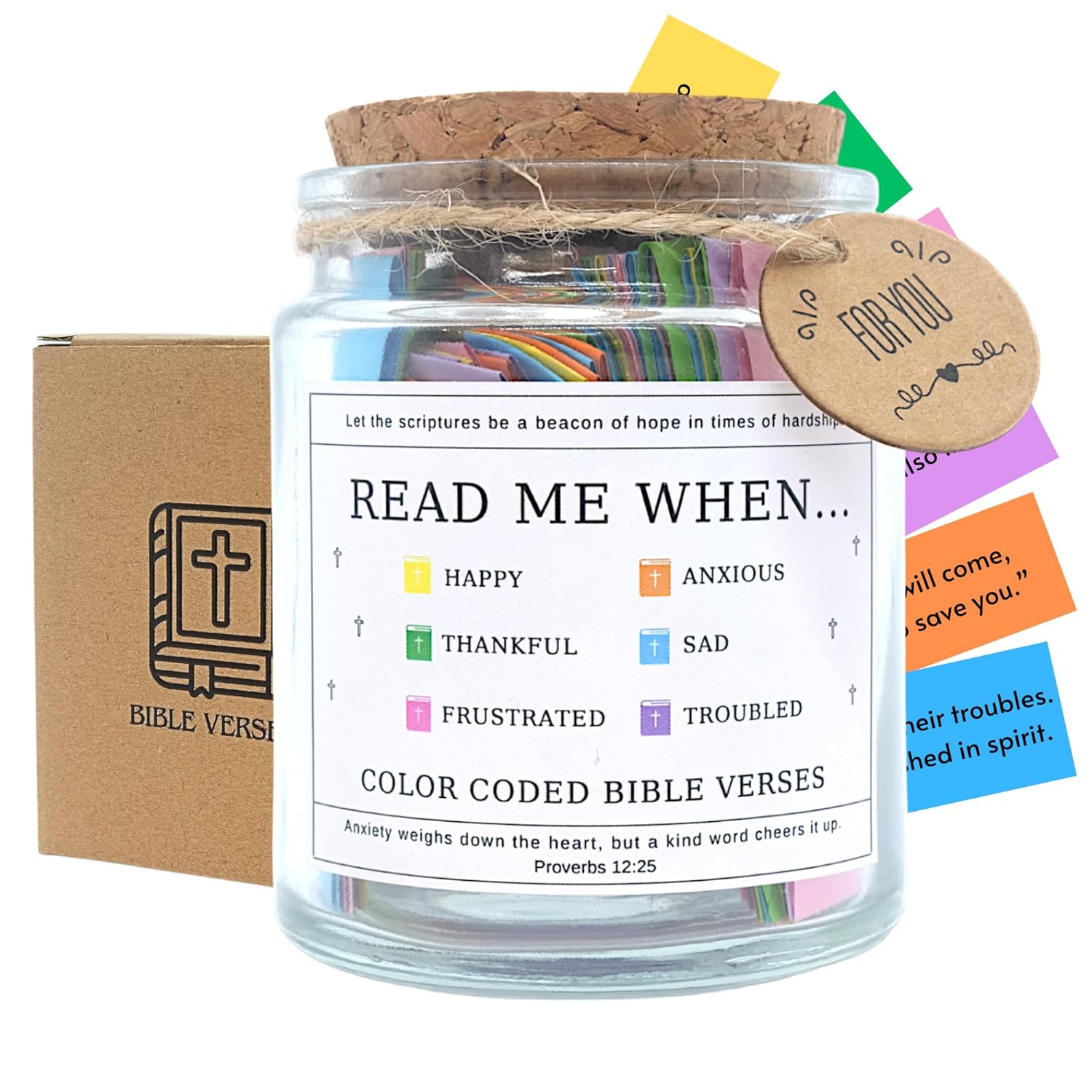 Bible Verse Jar, Hope Jar, Prayer Jar, Christian G...