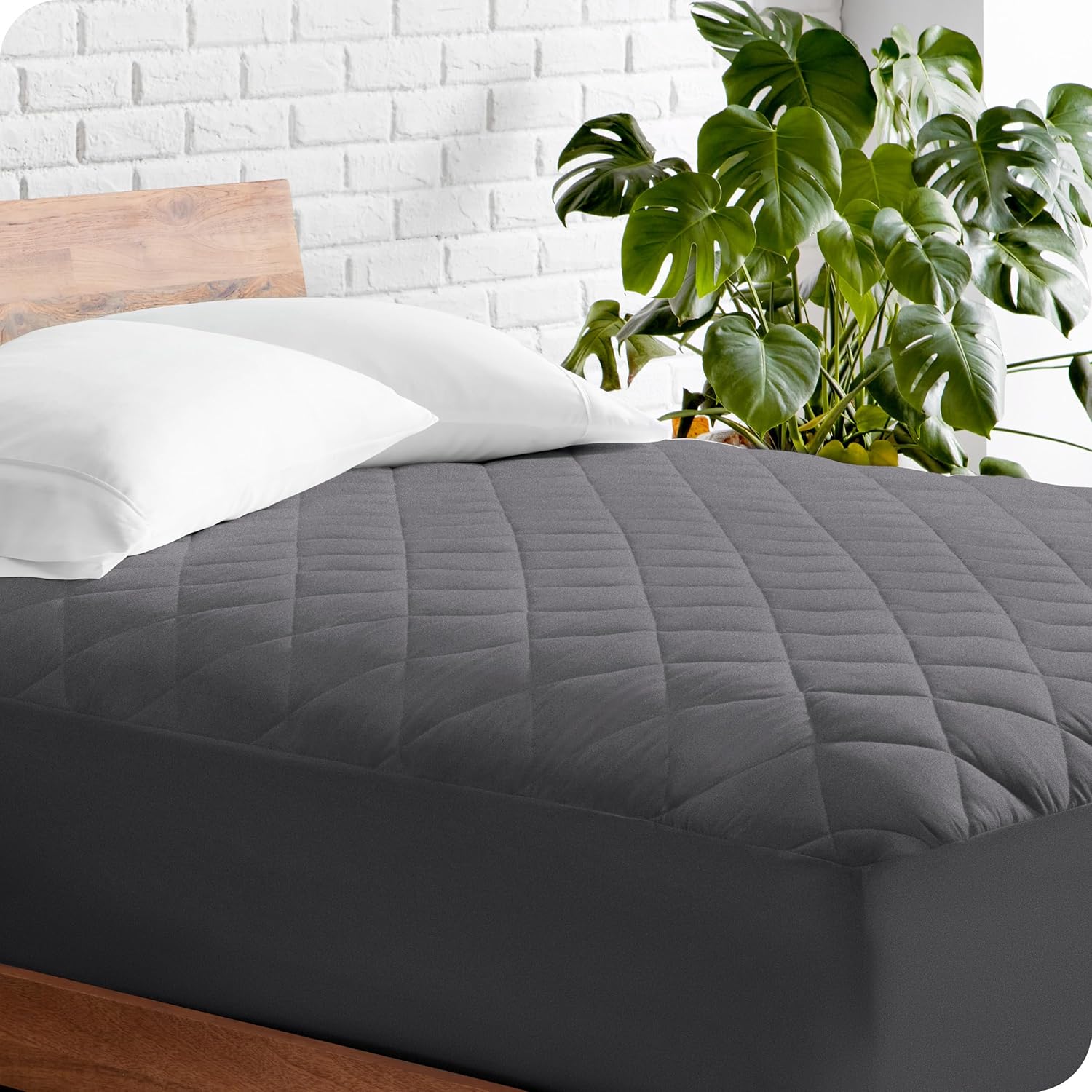 Bare Home Twin Quilted Fitted Mattress Pad - Cooling Mattress Topper - Easily Wa...