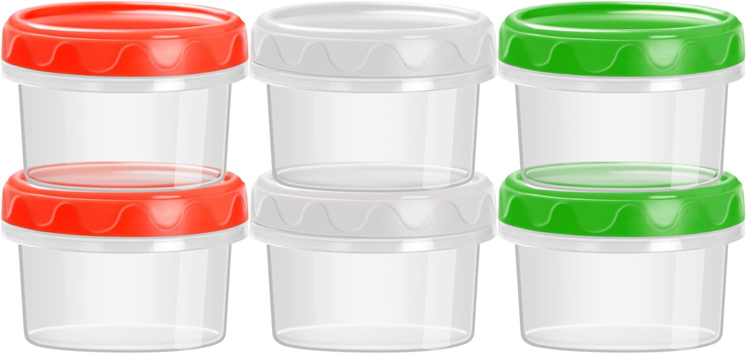 2 oz Plastic Containers with Lids Small Salad Dressing Container To Go Condiment...