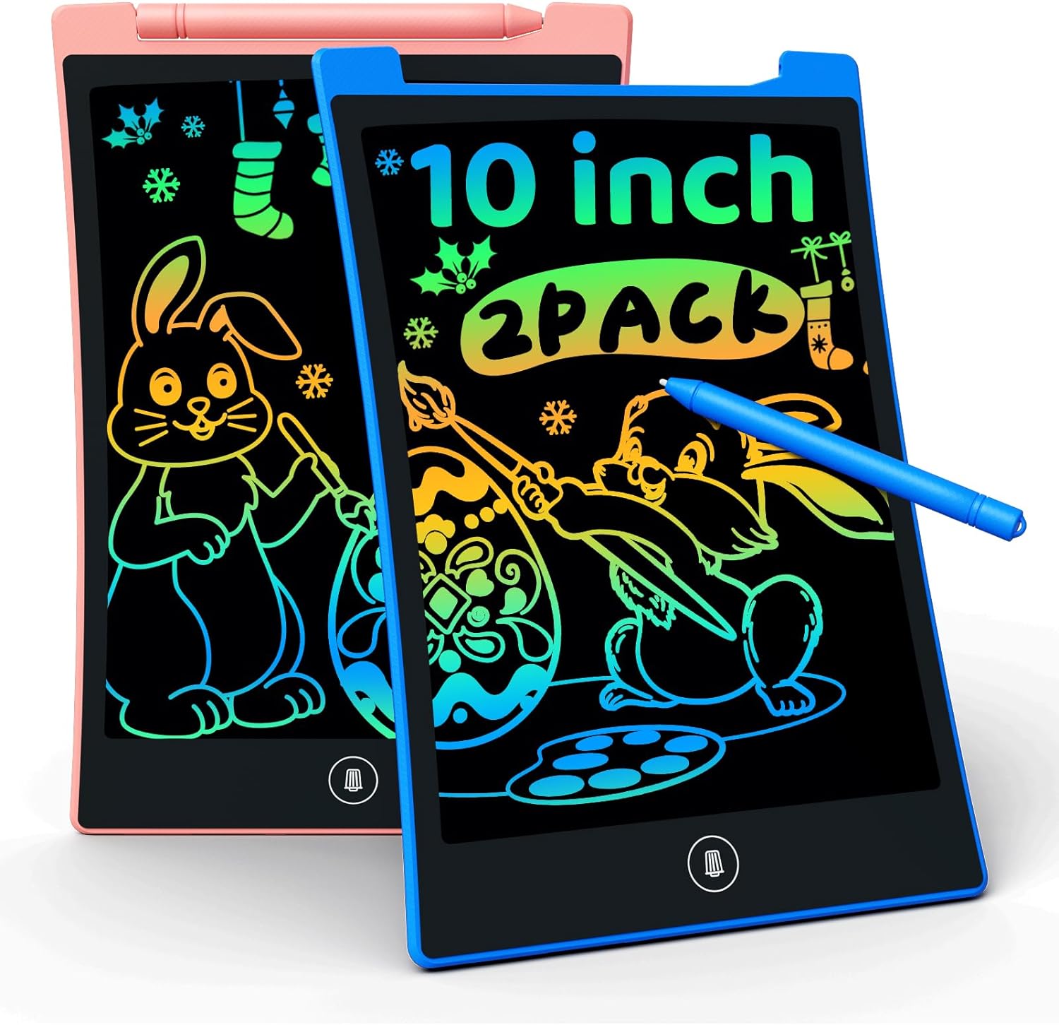 KOKODI Kids Toys 2 Pcs 10 Inch LCD Writing Tablet, Colorful Toddler Drawing Pad...