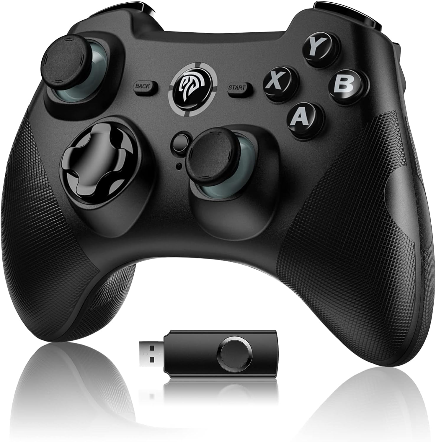 EasySMX Wireless Game Joystick Controller, 2.4G Wireless Gamepad Joystick PC, Du...
