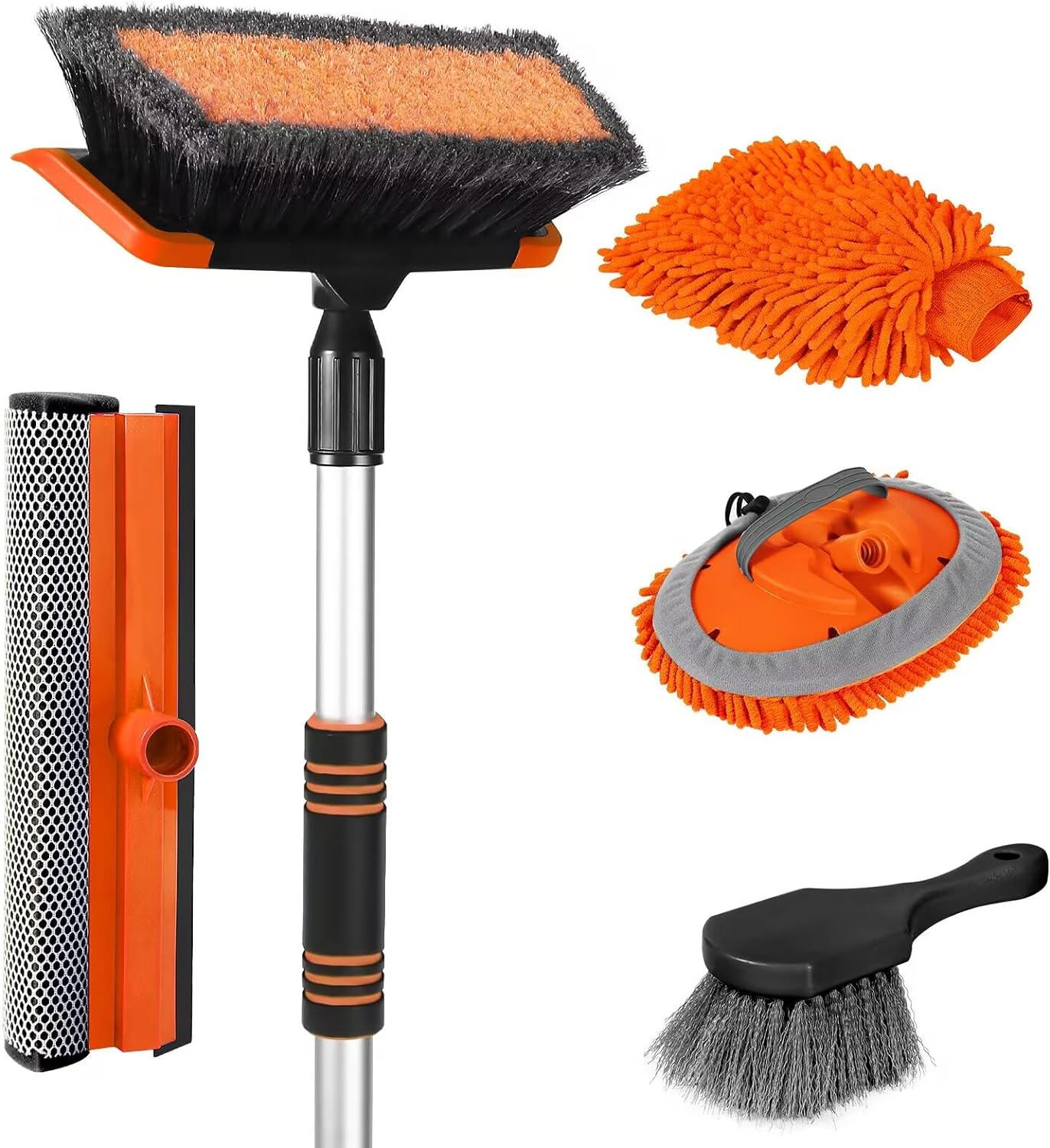 62'' Car Wash Brush with Long Handle, Scratch-Free Soft Bristles Sturdy Car Wash...