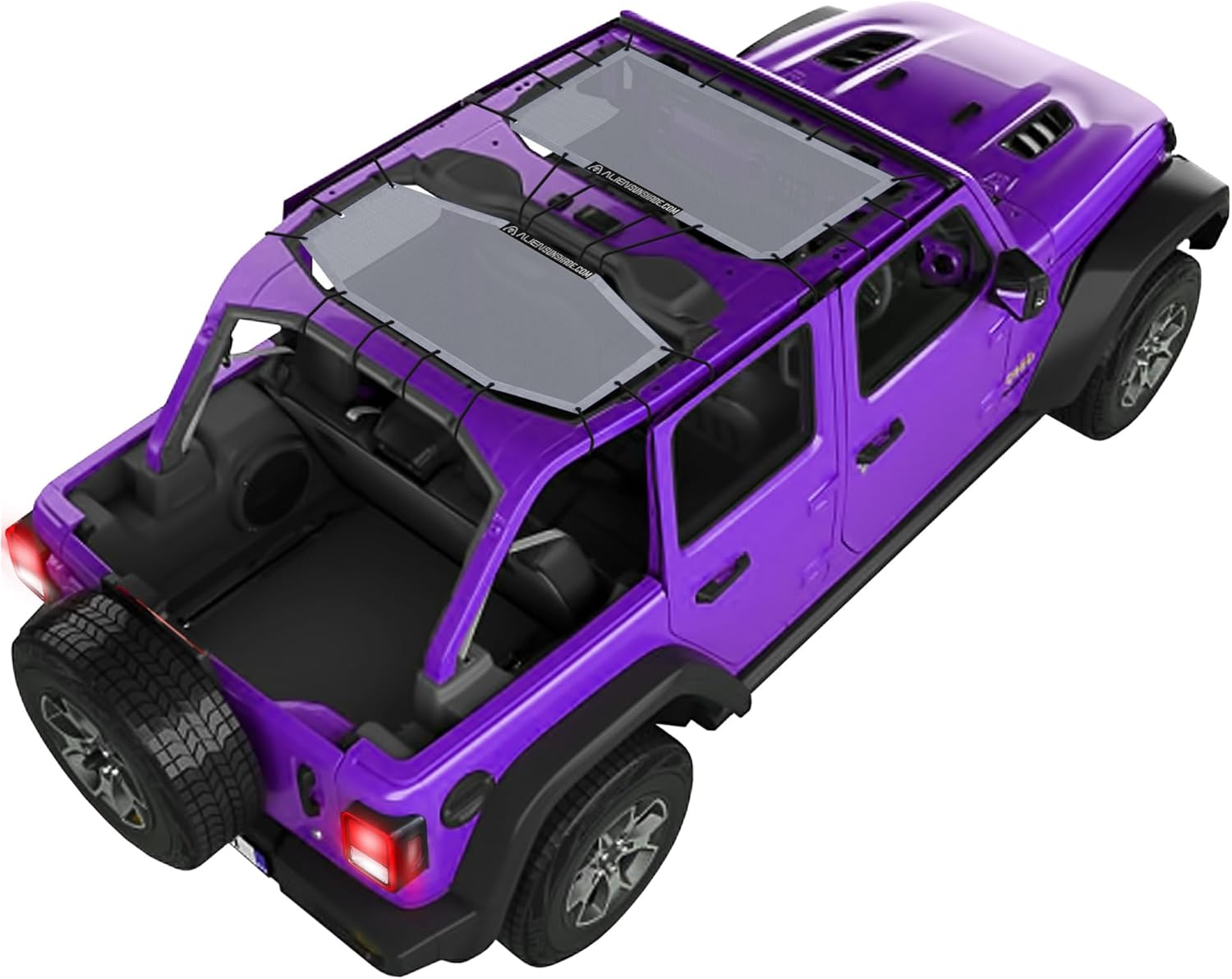 Alien Sunshade, Special Sunshade for Jeep Wrangler JLU Gray (2018-2023), Innovat...