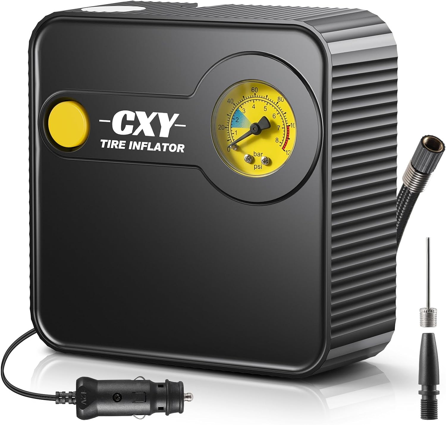 Cxy Cordless Tyre Inflator, Digital Electrical Bike Tyre Pump, 7500mAh Rechargea...