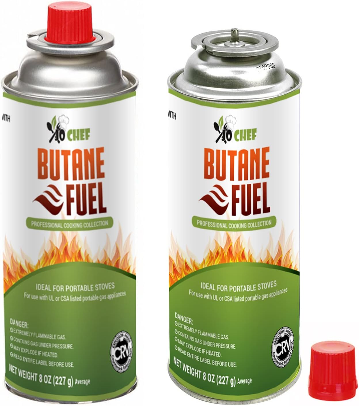 Jo Chef Butane Fuel Canister, Special 8 Oz Butane Cylinder, Innovative Pure Refi...