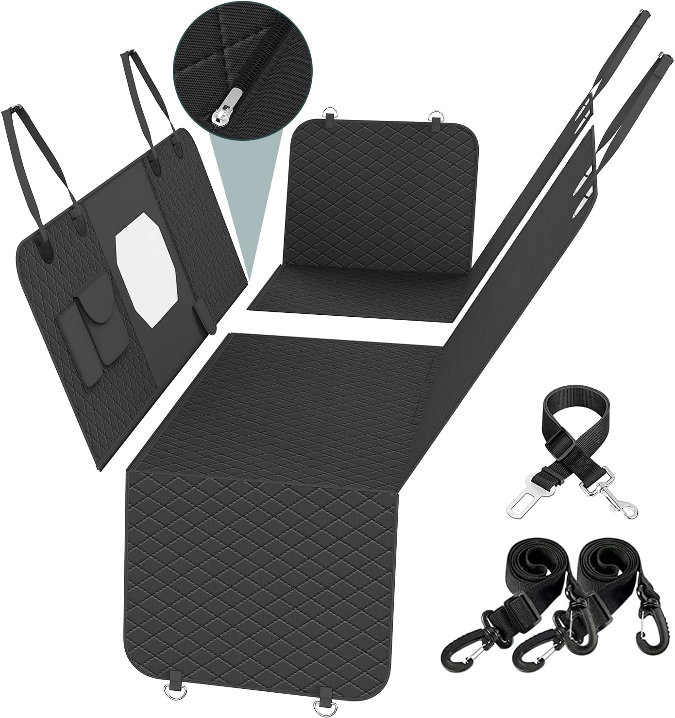 Pekimu 6-in-1 Dog Car Seat Cover, Special Car Seat Protector for Pets, Innovativ...