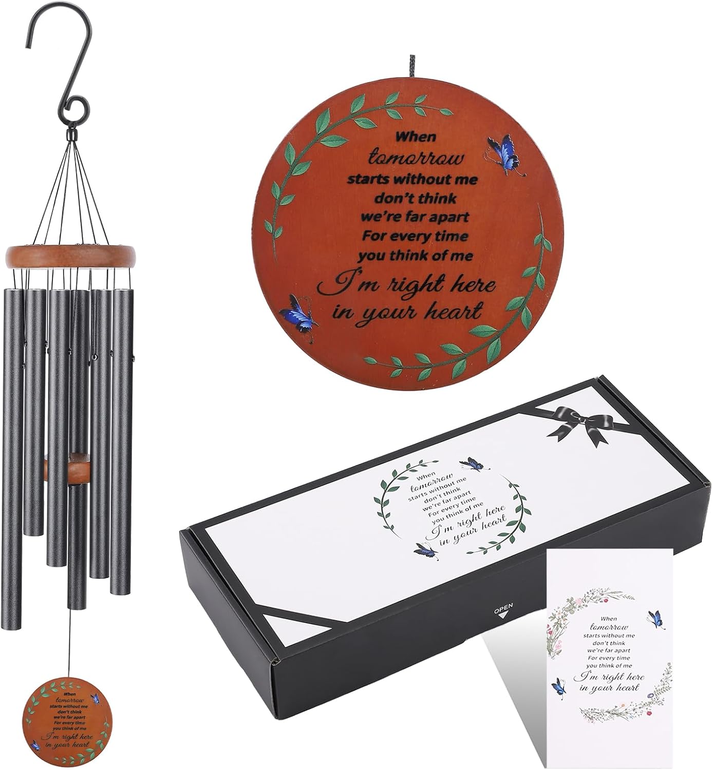 **Best Sympathy Wind Chimes, Special Memorial Wind Chimes for Outside, Unique Me...