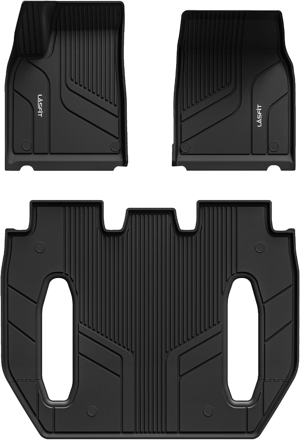 LASFIT Floor Mats, Special Fit for Tesla Model X, Innovative Floor Mats for 6 Se...