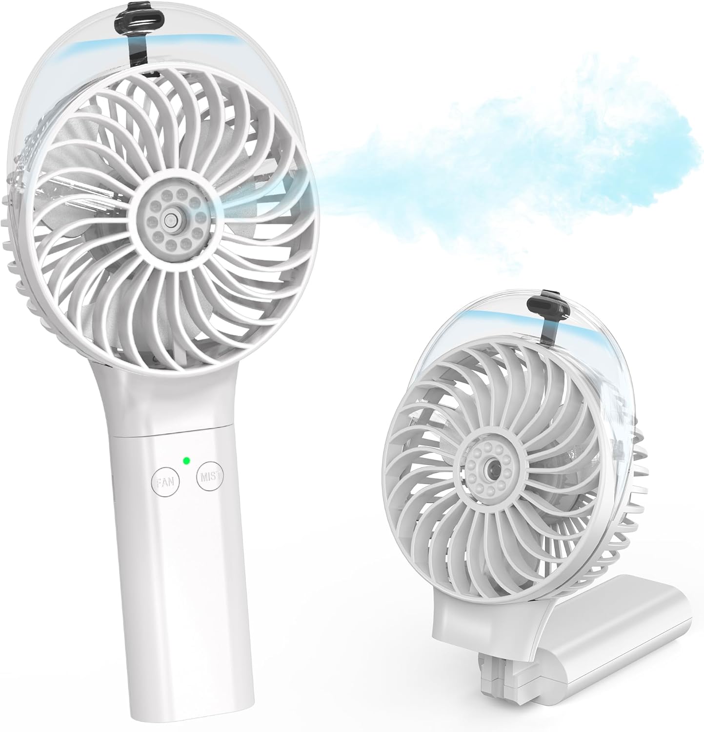 COMLIFE Portable Handheld Misting Fan, 3000mAh Rechargeable Battery Operated Spr...