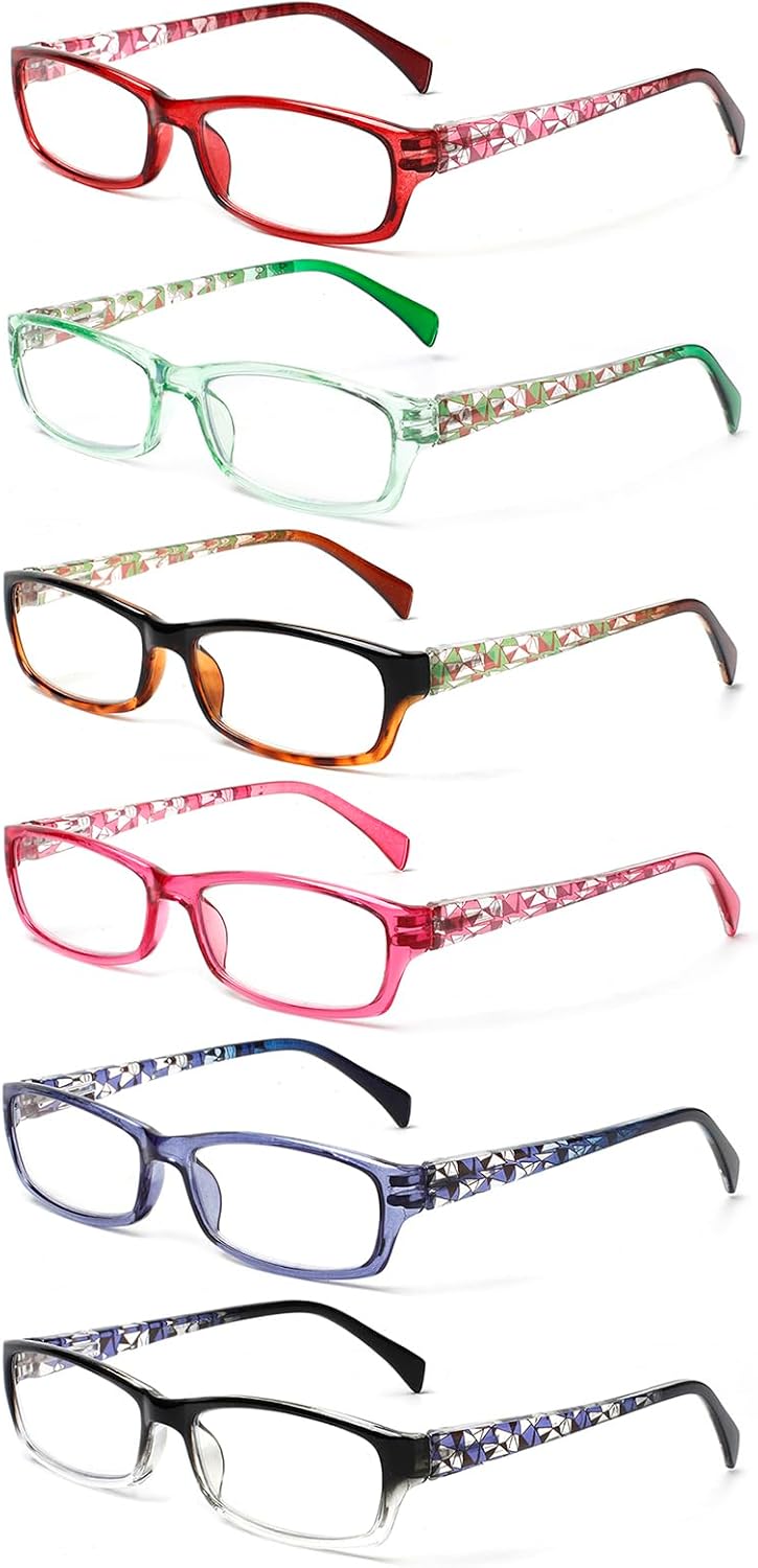 Kerecsen Computer Reading Glasses for Women Blue L...