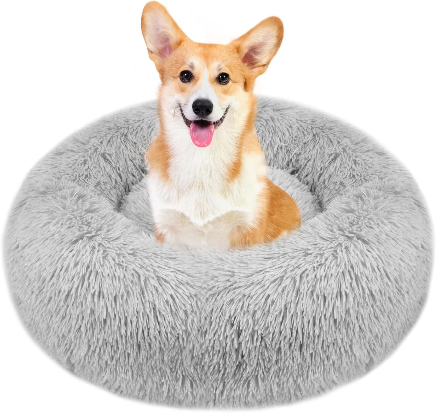 fireowl Calming Dog Bed, Special Medium 60cm Donut Bed for Anti Anxiety, Cozy Pe...
