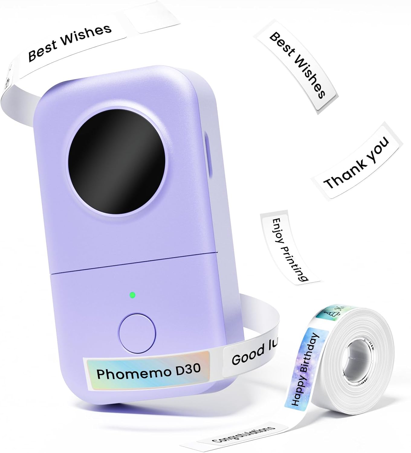 Phomemo D30 Label Maker Machine with Tape, Mini Bluetooth Label Maker Thermal La...