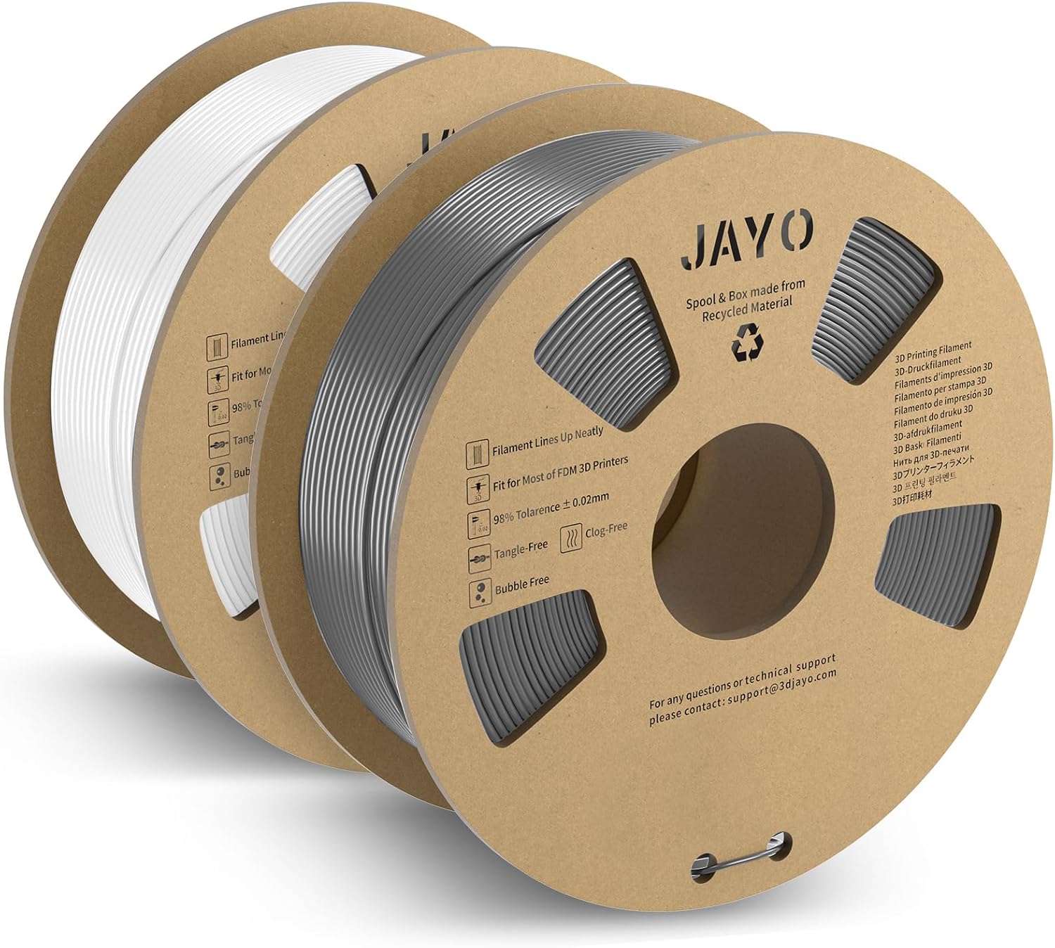 JAYO PLA+ Filament 1.75mm, 3D Printer Filament PLA Plus 2.2kg, Dimensional Accur...
