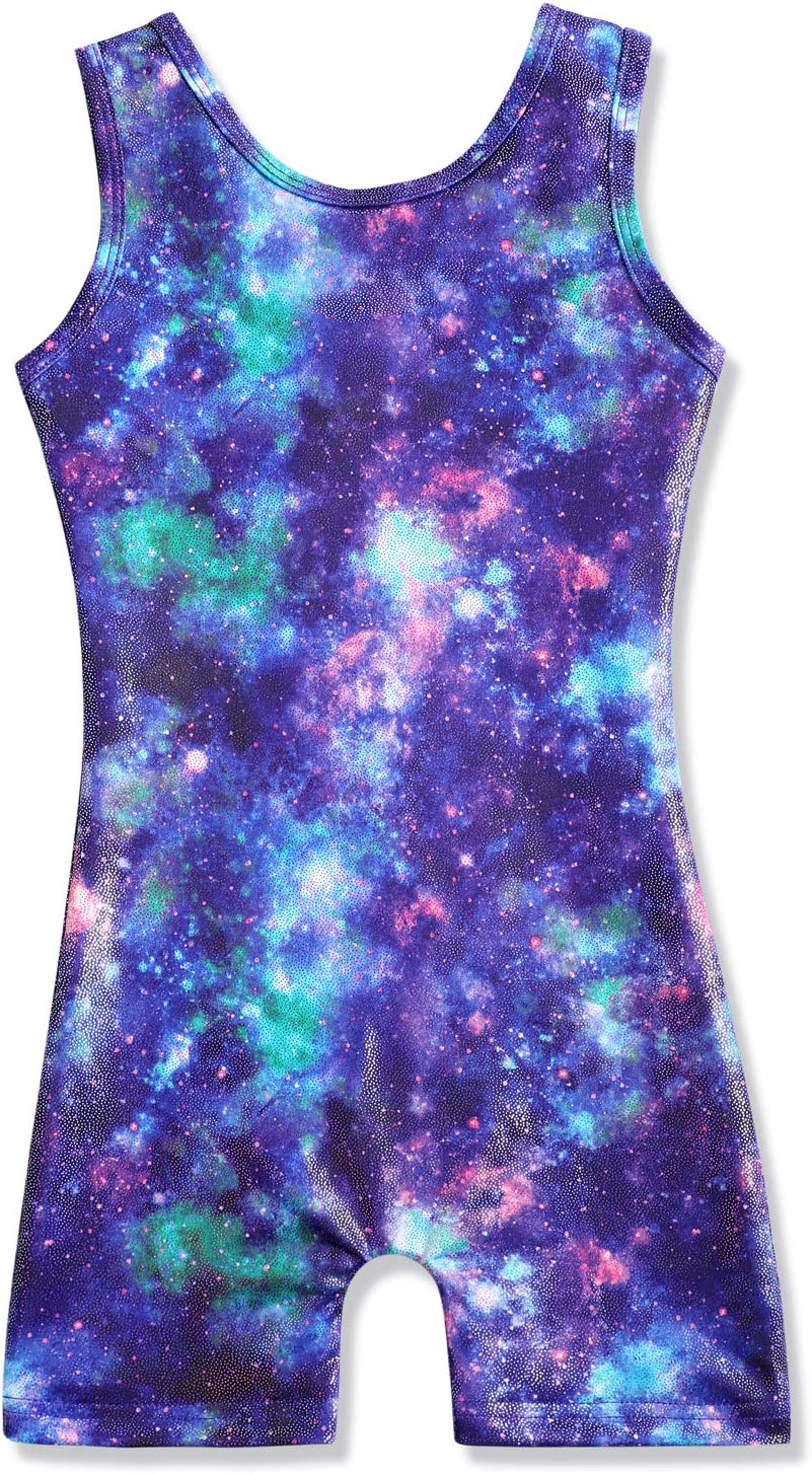 HOZIY Gymnastics Leotards for Girls with Shorts Toddlers Biketards Rainbow Unico...