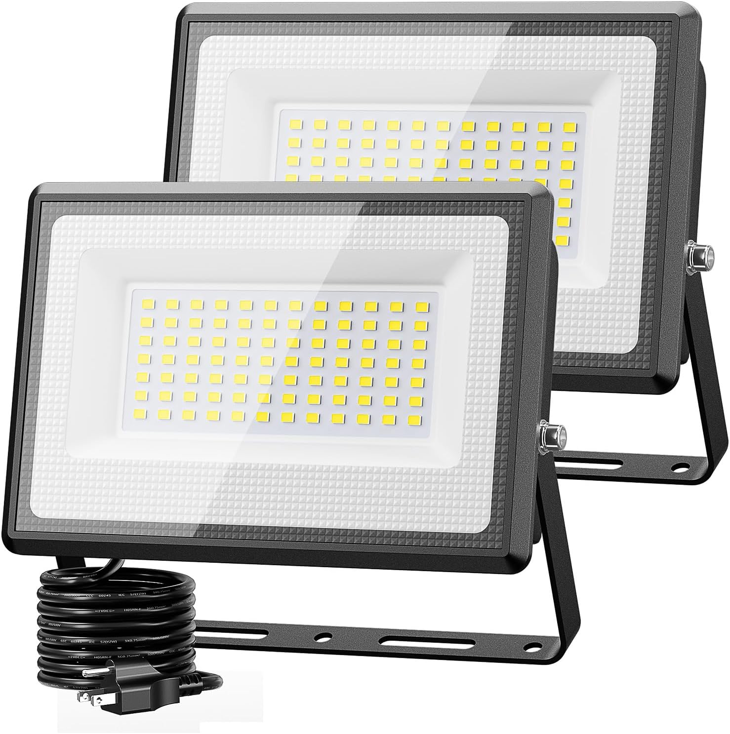 Olafus 2 Pack 60W LED Flood Light Outdoor, 6000LM...