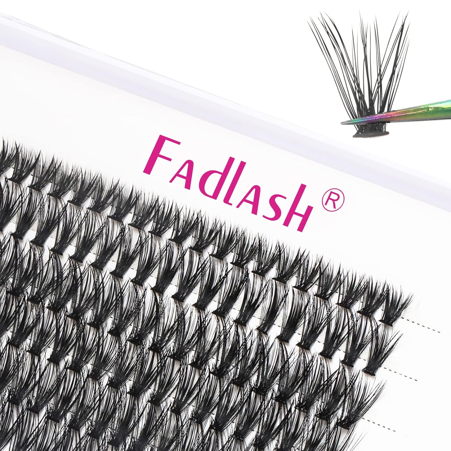 Lash Clusters Extensions 40D Individual Cluster Lashes Black Mink DIY Eyelash Ex...