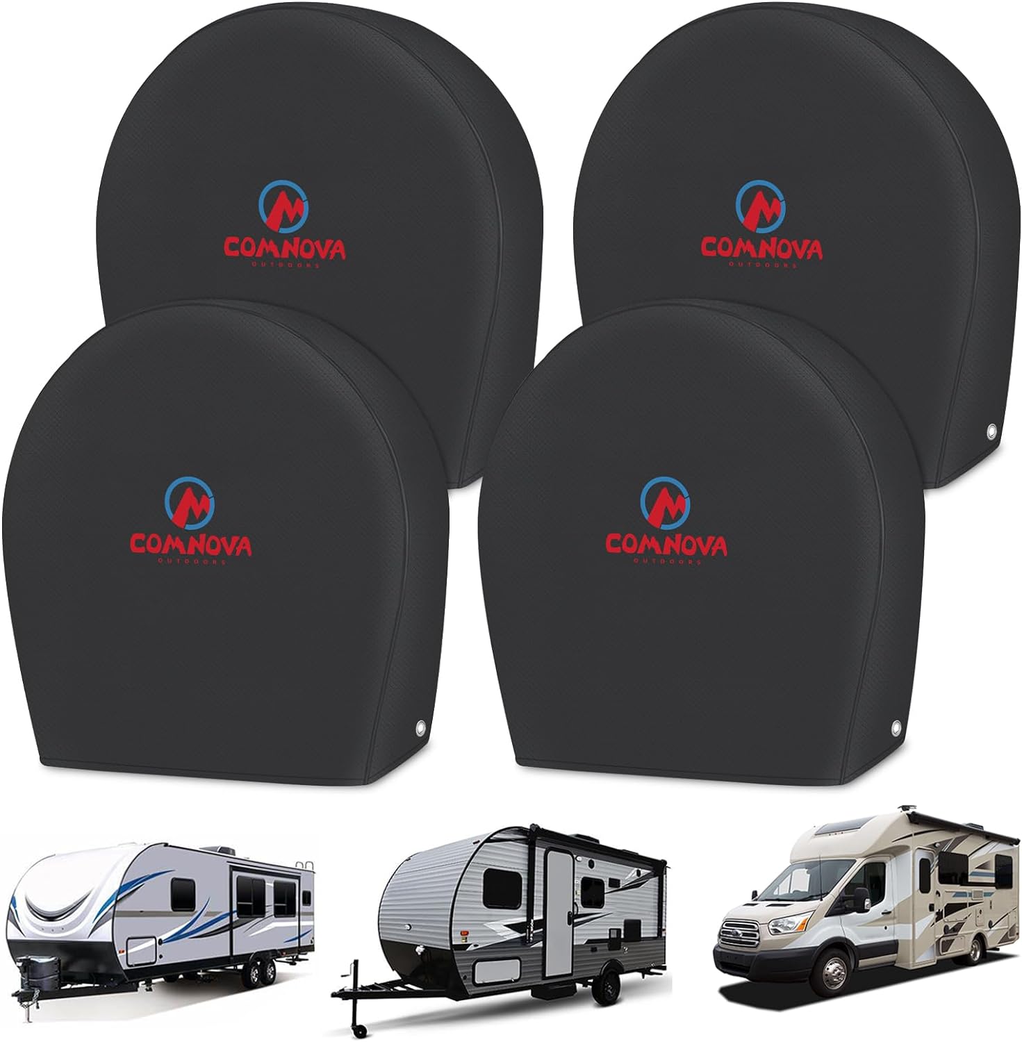 RV Tire Covers 4 Pack, Durable Tire Wheel Protector for Truck, SUV, Travel Trail...
