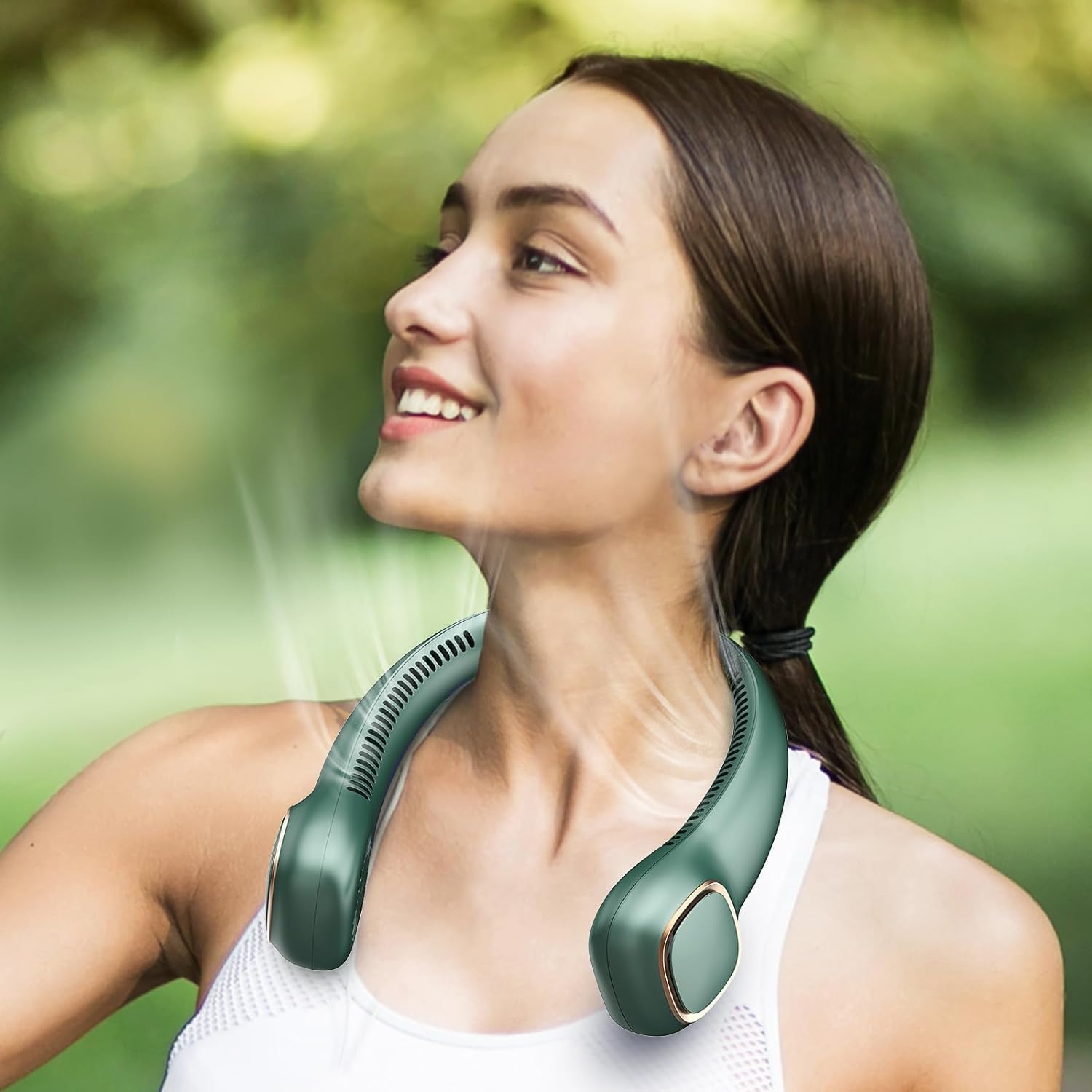 Dancial Portable Neck Fan, Wearable Bladeless Fan 4000mAh Battery, 360° Airflow...