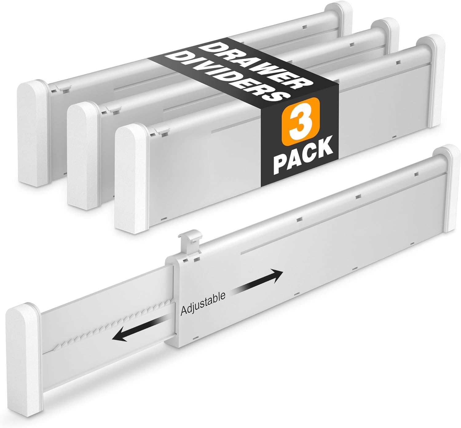 HiYZ Expandable Drawer Dividers, Special Adjustable Drawer Divider Organizers fo...