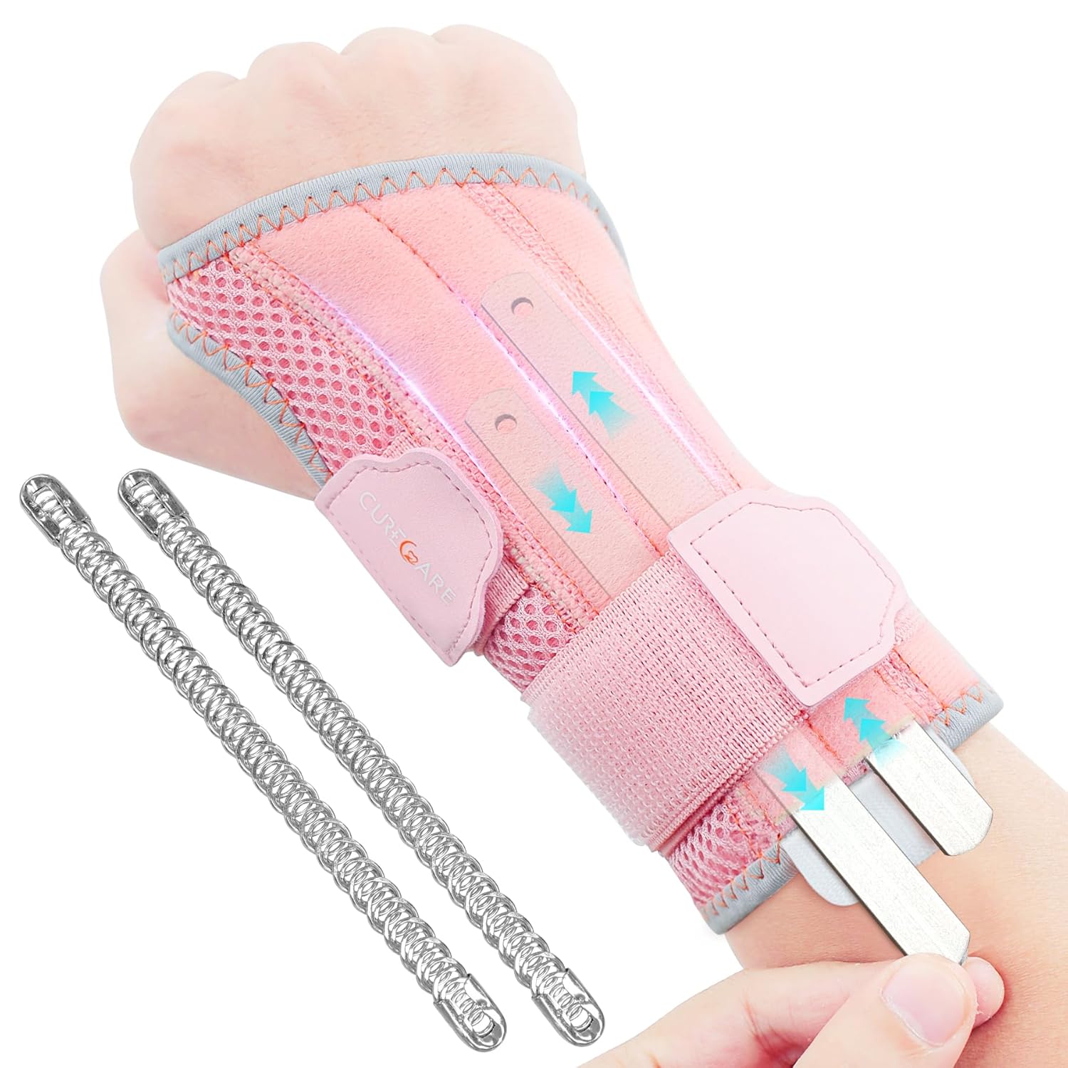 CURECARE 2 in 1 Carpal Tunnel Wrist Splint, Special Customized Wrist Splint with...