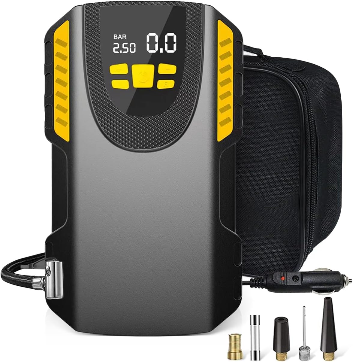 Lulizar Tyre Inflator Air Compressor, 12V Fast Inflation Car Tyre Inflator with...