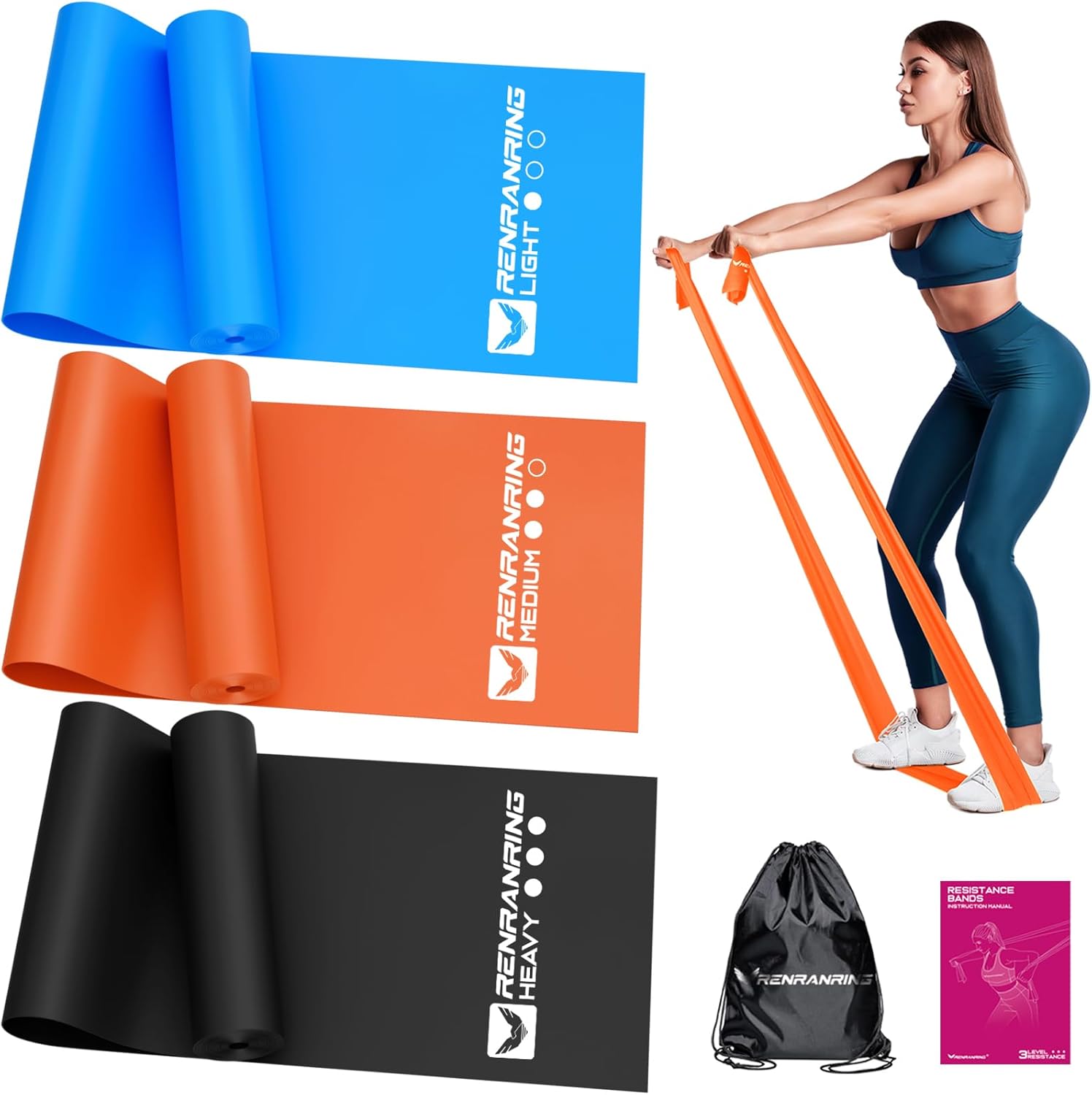 Resistance Bands for Working Out, Exercise Bands for Physical Therapy, Stretch,...