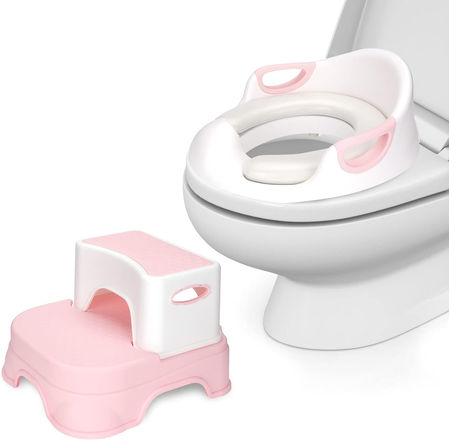 DEANIC Potty Training Toilet Seat, Special Toilet Seat for Toddlers with Step St...