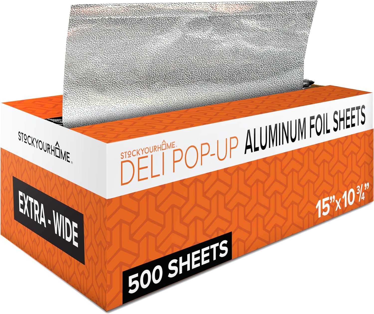 Pre-Cut Deli Aluminum Foil Sheets, 500 Count 15” Extra Wide Heavy Duty Pop Up Fo...