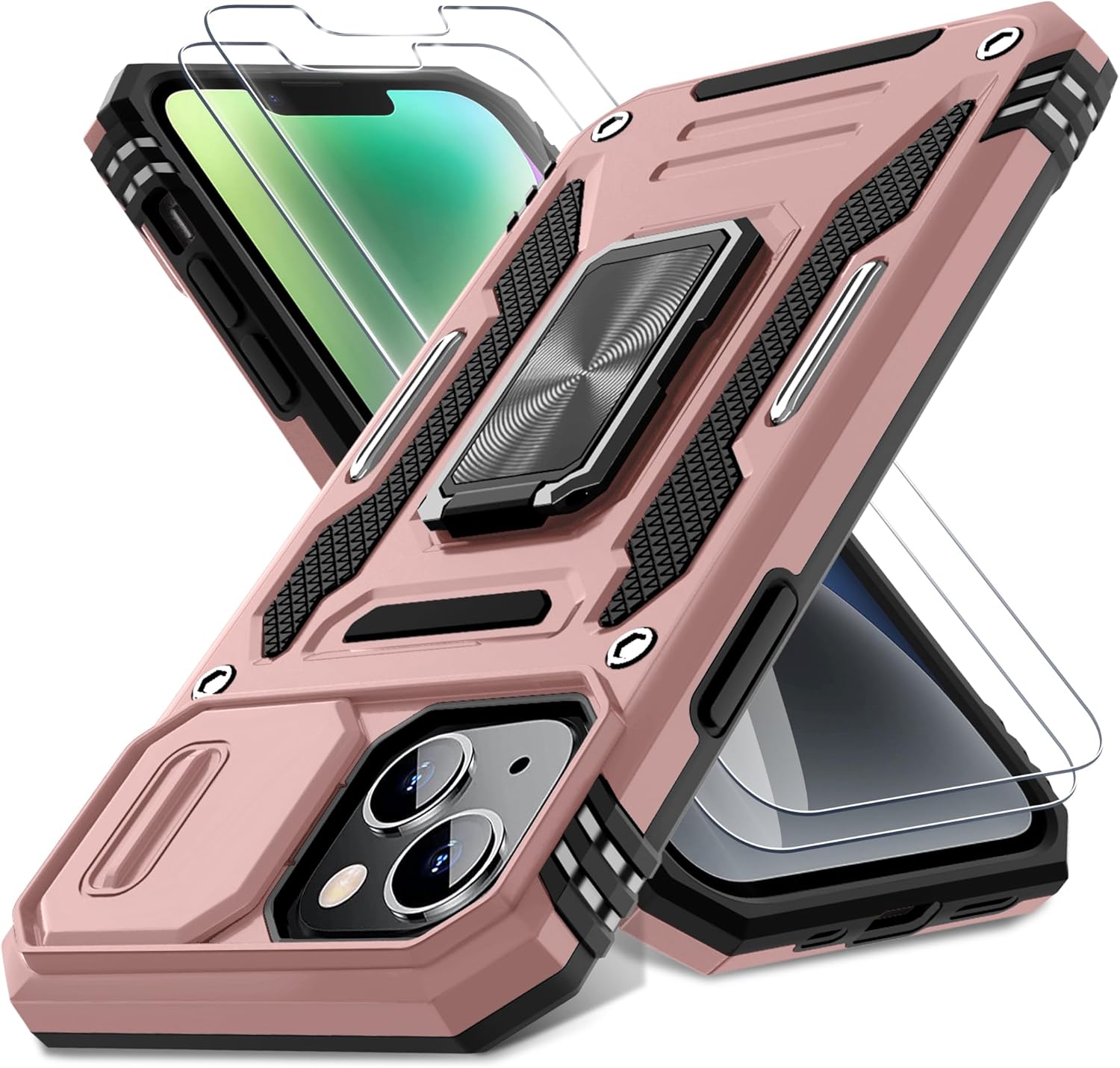 DEERLAMN Case, Special iPhone 13/iPhone 14 Protective Cover with Slide Camera Co...