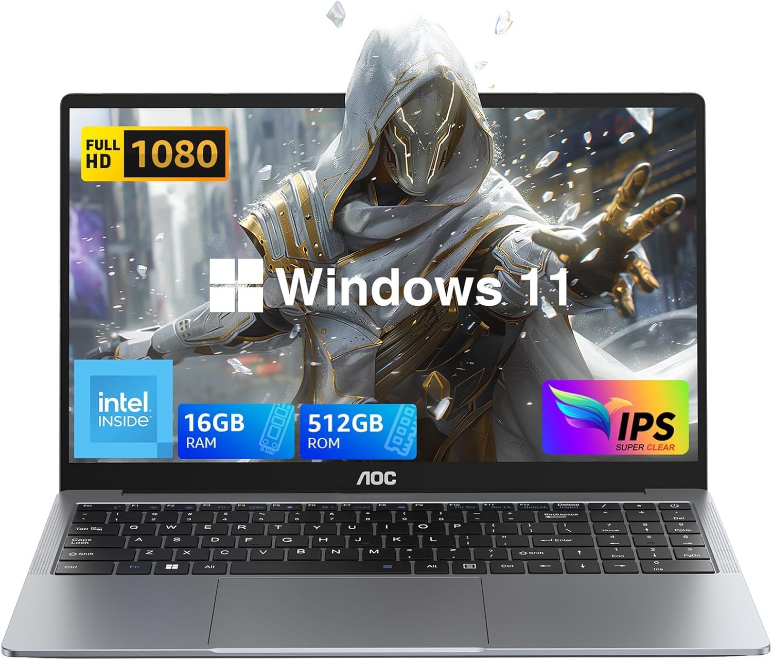 AOC Laptop Computer 15.6 Inch FHD Screen Laptop with N97 Processor(Up to 3.6GHz)...