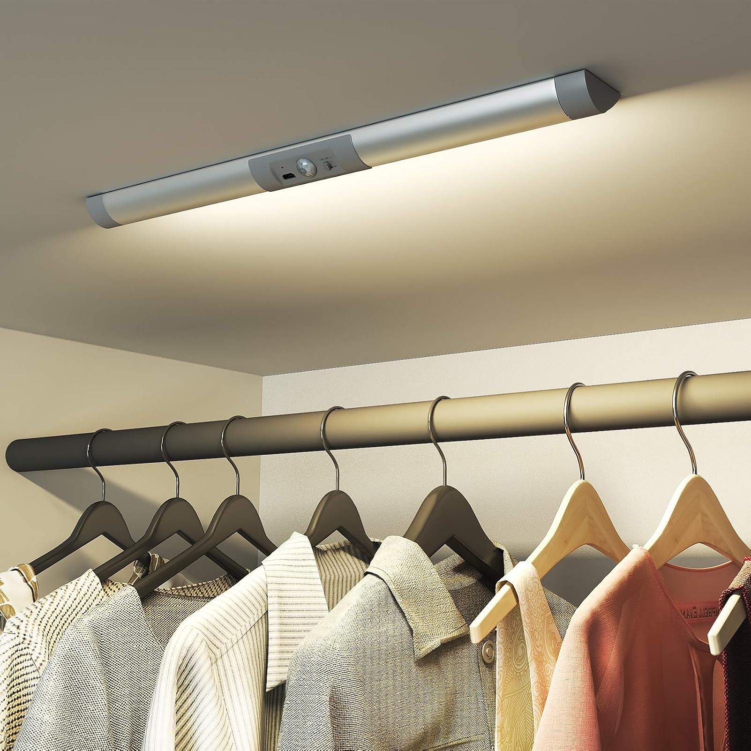 SIBI Wardrobe Lights Motion Sensor, Eye Protection Design, 4000K White, Recharge...