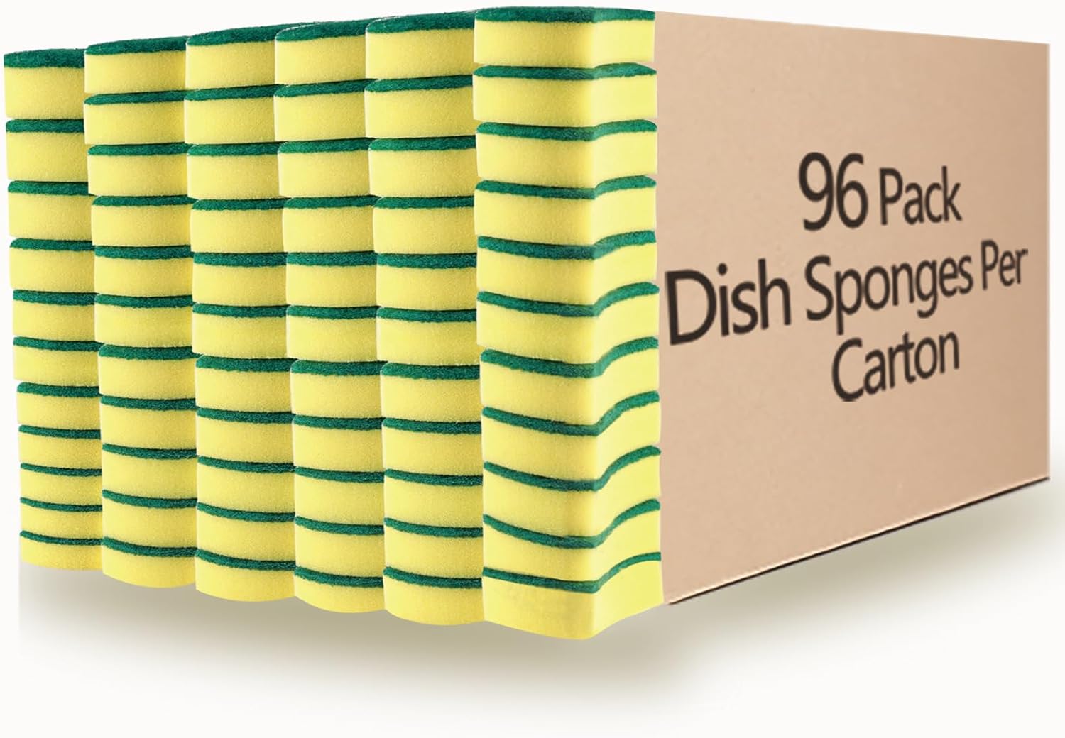Kitchen Cleaning Sponges,96 Pack Eco Non-Scratch for Dish,Scrub Sponges…