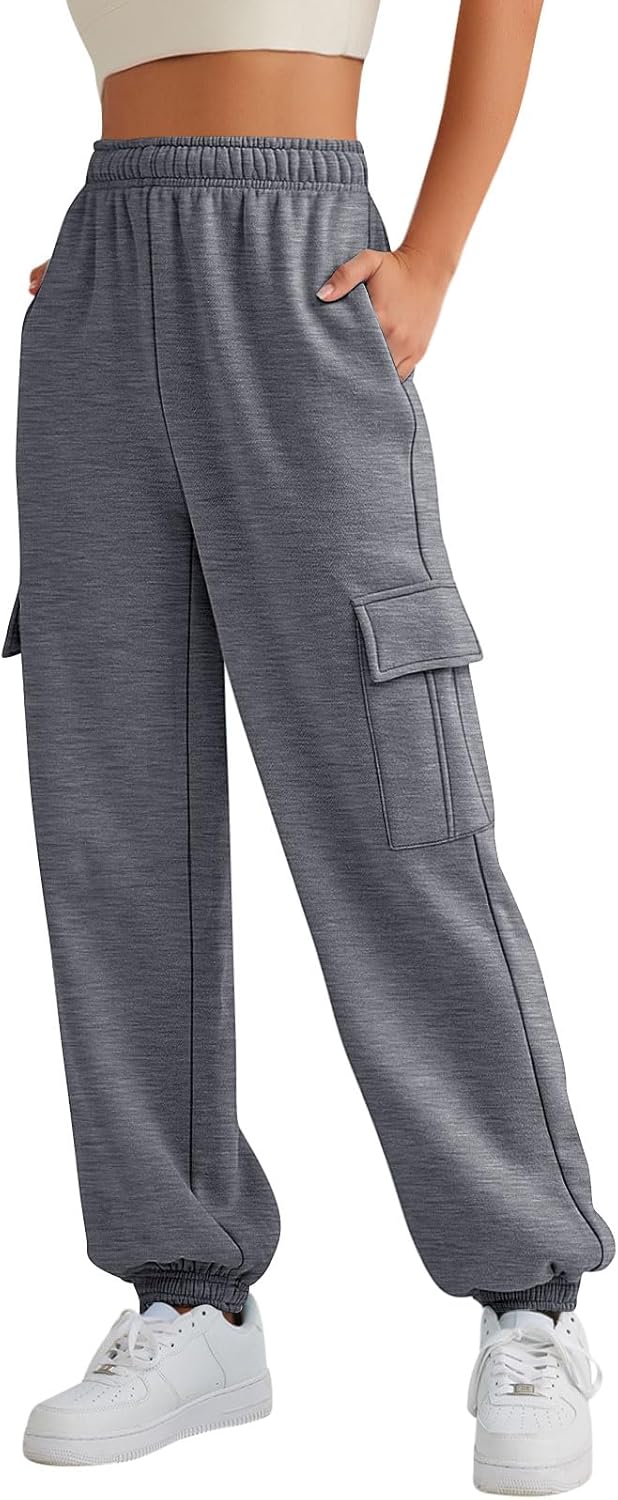 AUTOMET Womens Cargo Sweatpants Oversized Fleece Joggers Fall Fashion Outfits Y2...