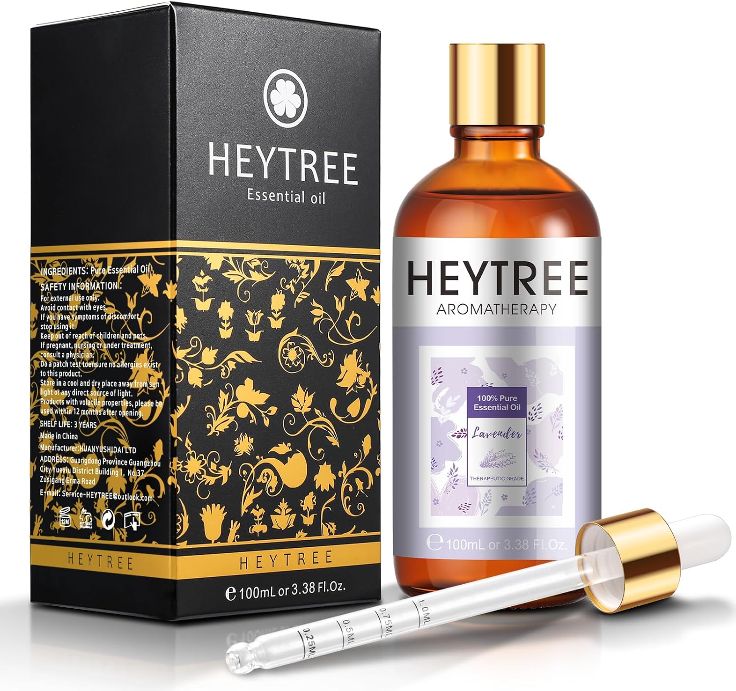 HEYTREE Lavender Essential Oil 100ml - Perfect for Aromatherapy Oil for Skin Car...