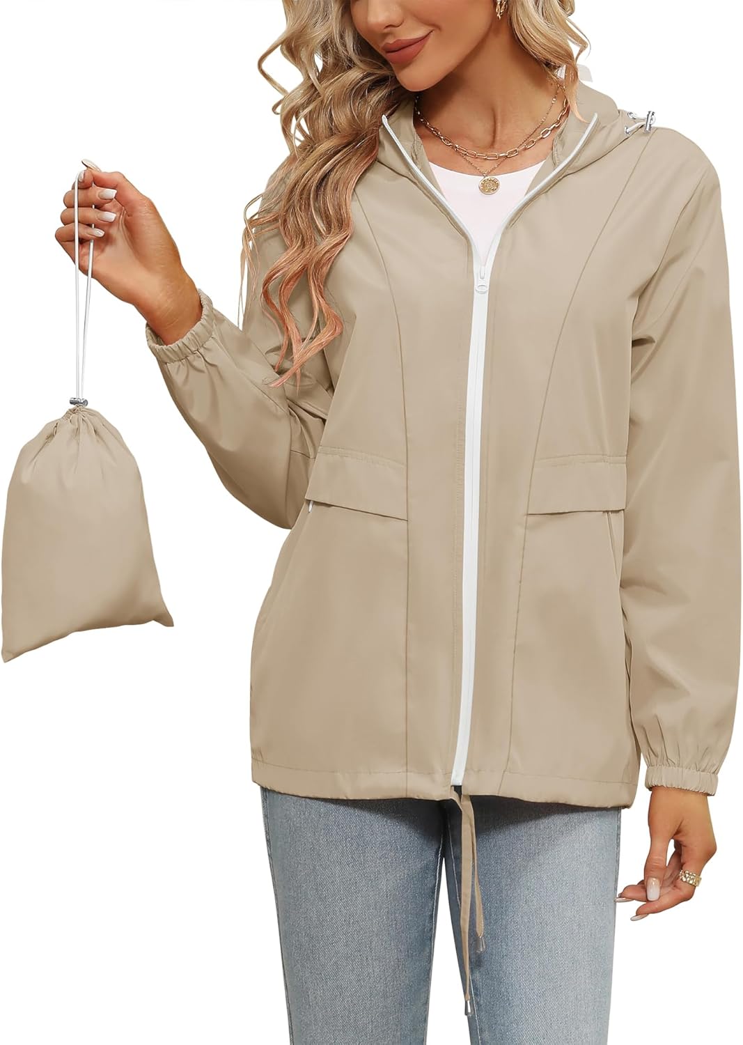 Tisfeer Raincoat, Special Waterproof Lightweight Trench Coat for Women, Innovati...