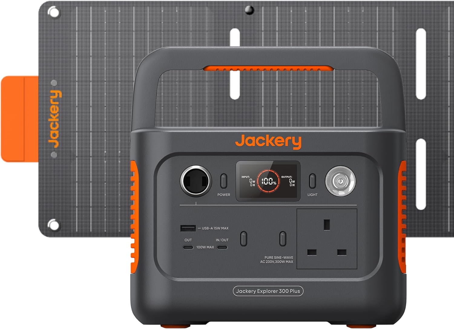 Jackery Solar Generator 300 Plus 40W Mini, 288Wh Portable power station with 40W...