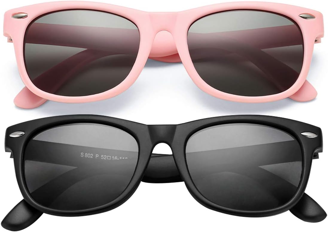 COASION Kids Polarized Sunglasses TPEE Rubber Flexible Shades for Girls Boys Age...