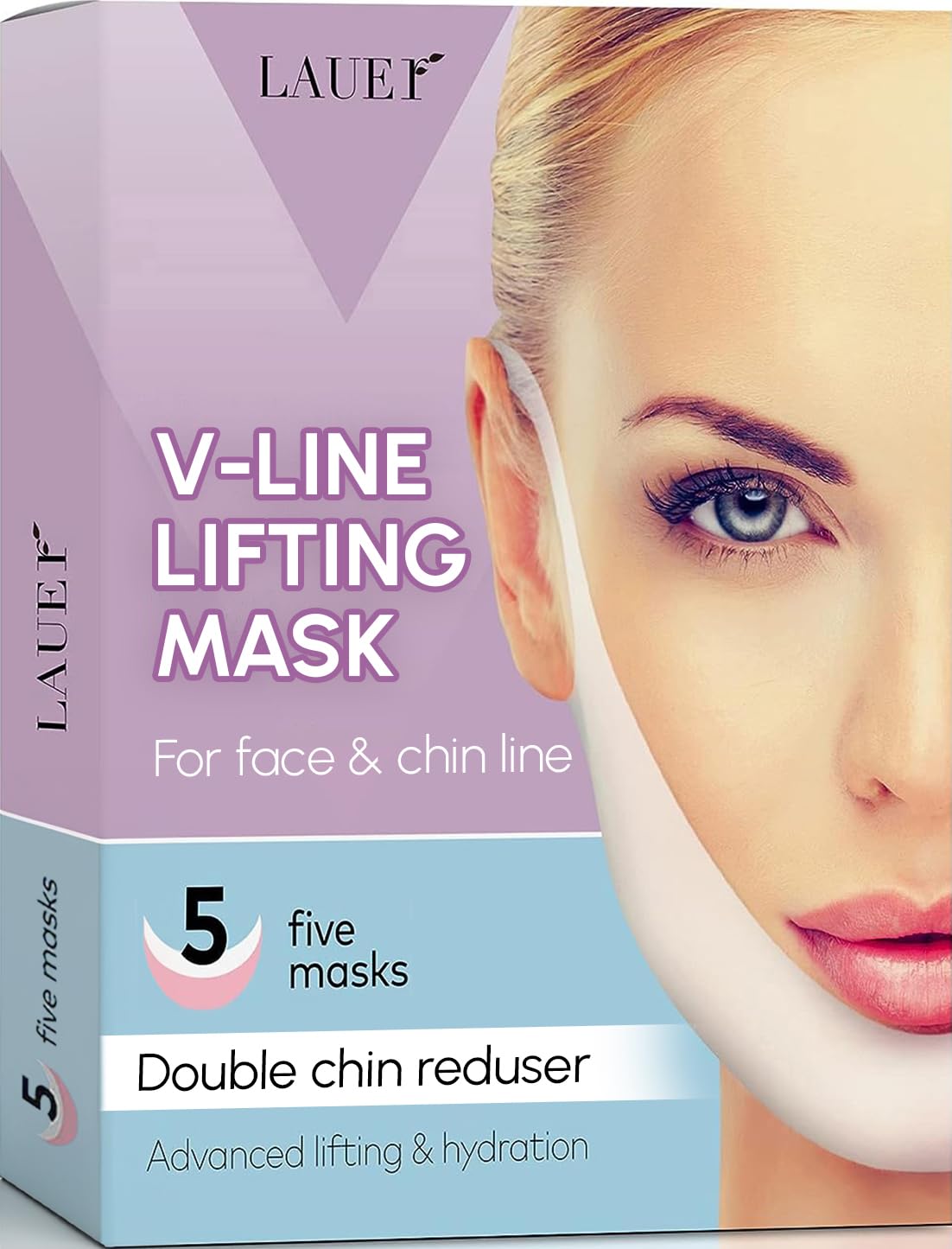 V Shaped Contouring Face Mask Line Shaping Lifting Belt Neck Reduction Jawline L...