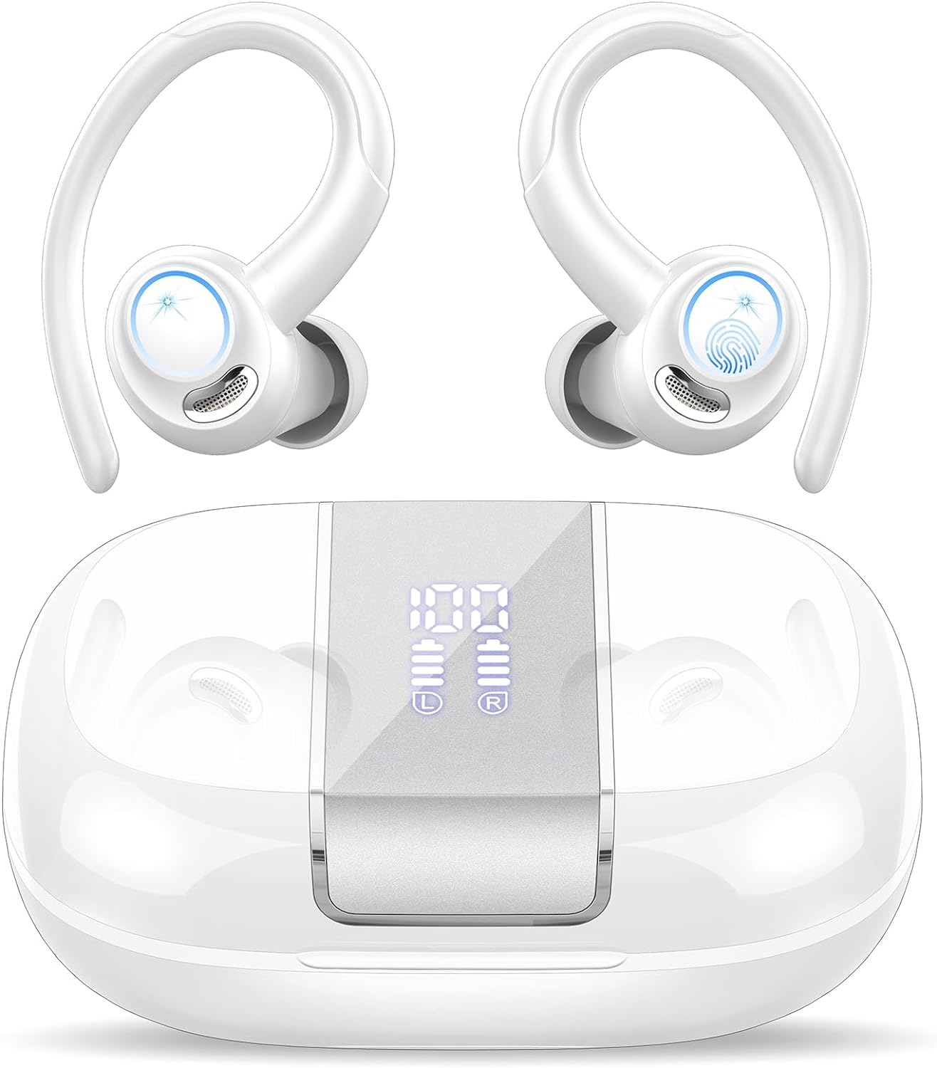 Csasan Wireless Earbuds, Bluetooth 5.3 Headphones with ENC Noise Canceling Mic,...