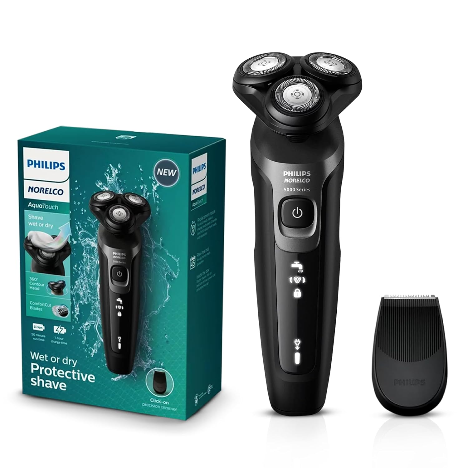 PHILIPS Norelco Electric Shavers for Men, Rechargeable AquaTouch Mens Electric S...
