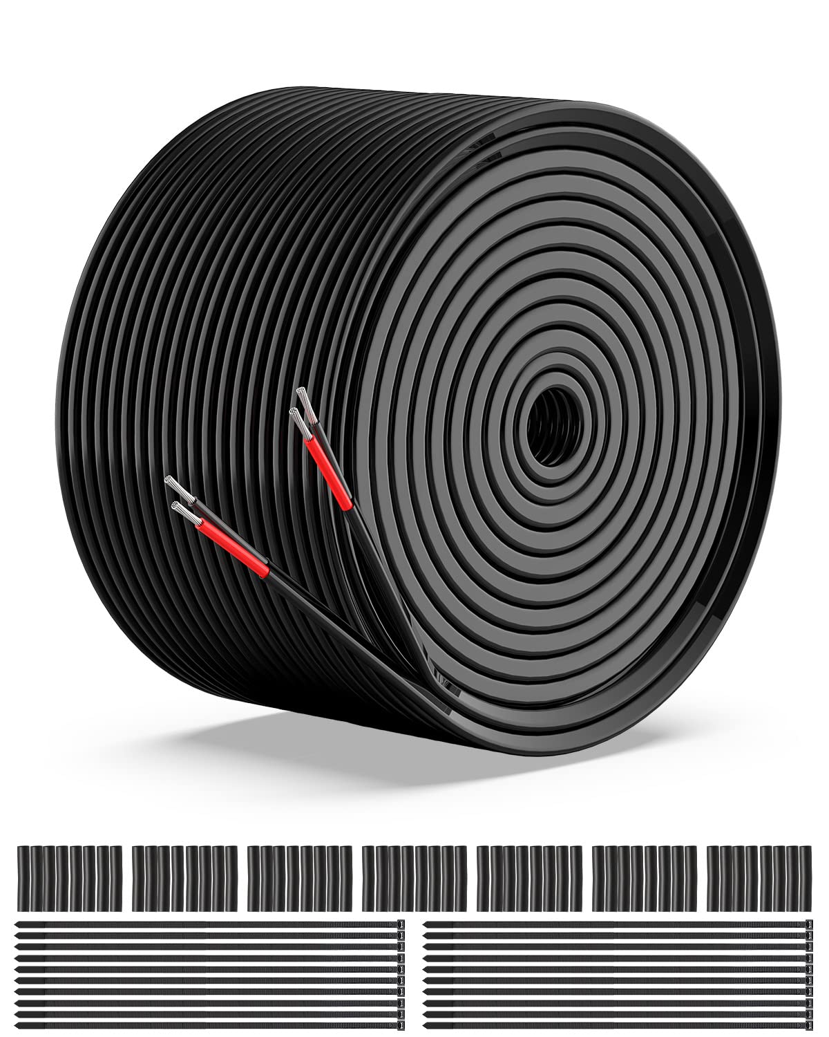 16 Gauge Wire 2 Conductor Electrical Wire, 16 AWG Wire Stranded PVC Cord, 12V Lo...