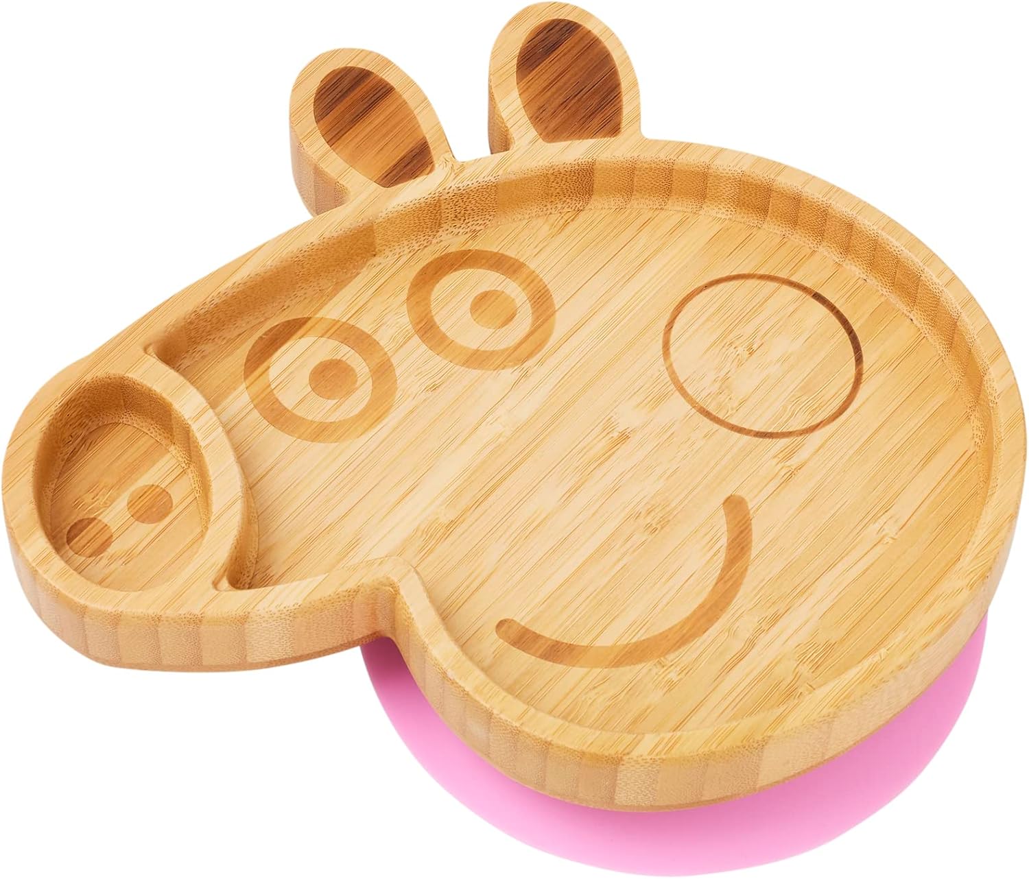 bamboo bamboo X Peppa Pig Baby Plate and Toddler Plate, Suction Plate for Feedin...