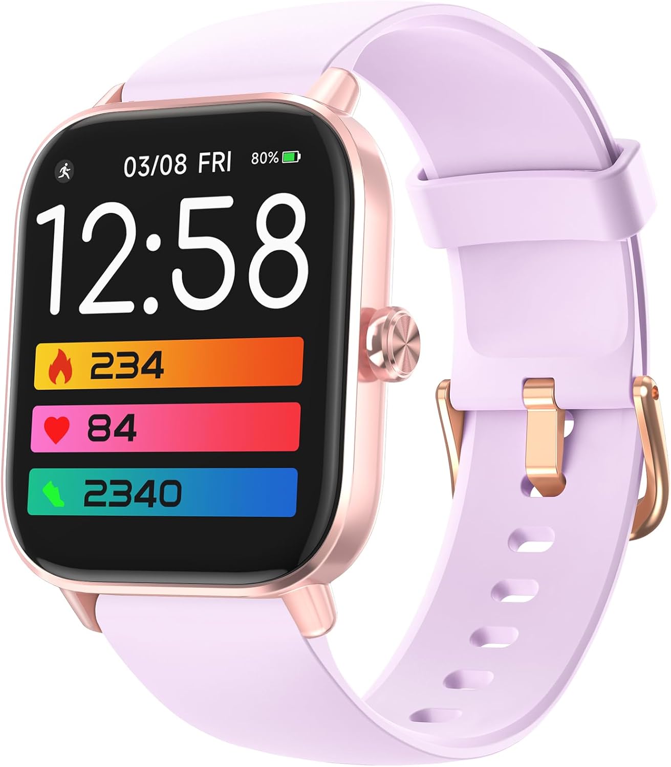 Fitness Watch with Bluetooth Call, 24/7 Heart Rate, Blood Oxygen, Sleep Step Tra...