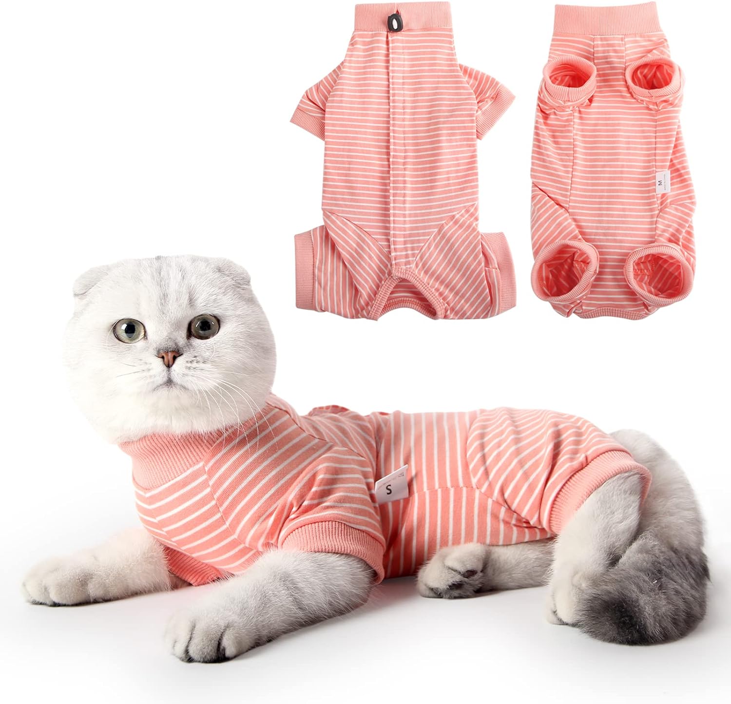 Recovery Suit for Cats, HEYWEAN Cat Vest Bodysuit, Special Cat Onesies After Sur...
